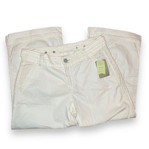 Anthropologie Cream Ankle Pants